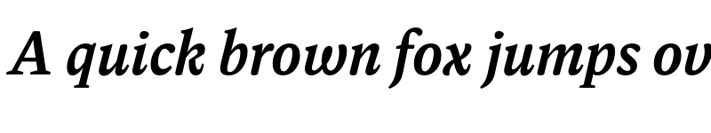 Preview of FONTSPRING DEMO - Dashiell Text DemiBold Italic font