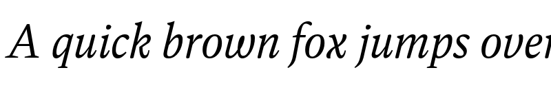 Preview of FONTSPRING DEMO - Dashiell Text Italic font