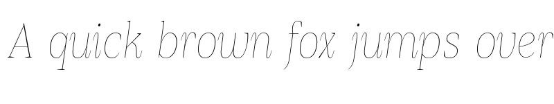 Preview of FONTSPRING DEMO - Debira Thin Italic font