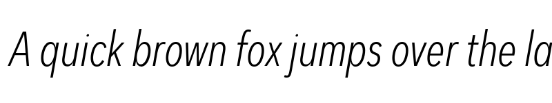 Preview of FONTSPRING DEMO - Dexa Pro Cn ExtLt Italic font
