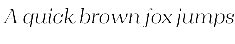 Preview of FONTSPRING DEMO - Display ExtLt It Italic font