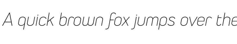 Preview of FONTSPRING DEMO - Duepuntozero Pro Extralight Italic font