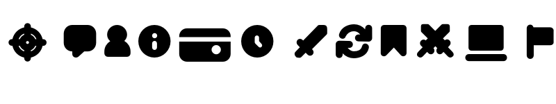 Preview of FONTSPRING DEMO - Duepuntozero Pro Icon Black Regular font