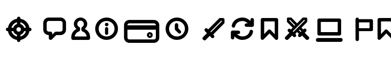 Preview of FONTSPRING DEMO - Duepuntozero Pro Icon Bold font