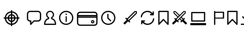 Preview of FONTSPRING DEMO - Duepuntozero Pro Icon Book Regular font
