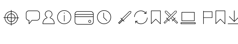 Preview of FONTSPRING DEMO - Duepuntozero Pro Icon Exlight Regular font