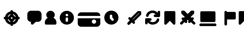 Preview of FONTSPRING DEMO - Duepuntozero Pro Icon Extrabold Regular font