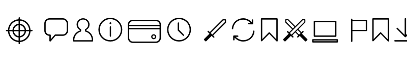 Preview of FONTSPRING DEMO - Duepuntozero Pro Icon Light Regular font