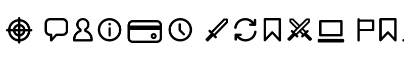 Preview of FONTSPRING DEMO - Duepuntozero Pro Icon Regular font