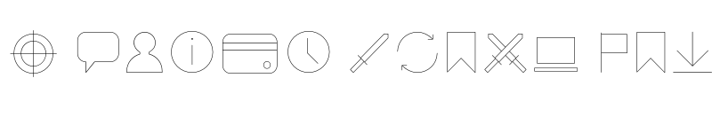 Preview of FONTSPRING DEMO - Duepuntozero Pro Icon Thin Regular font