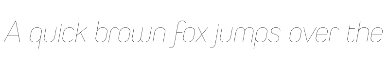 Preview of FONTSPRING DEMO - Duepuntozero Pro Thin Italic font