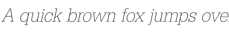 Preview of FONTSPRING DEMO - EgyptienneURWExtNarExtLig Italic font