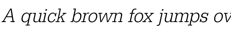 Preview of FONTSPRING DEMO - EgyptienneURWExtNarLig Italic font