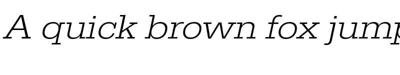 Preview of FONTSPRING DEMO - EgyptienneURWExtWidLig Italic font