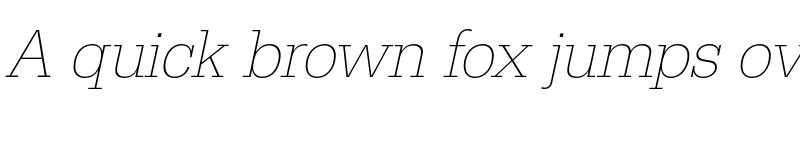 Preview of FONTSPRING DEMO - EgyptienneURWNarExtLig Italic font