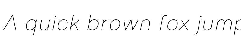 Preview of FONTSPRING DEMO - Em One Thin Italic font