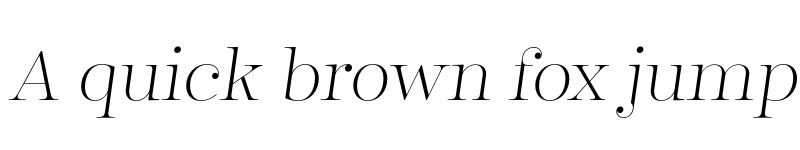 Preview of FONTSPRING DEMO - Encorpada Classic ExtraLight Italic font