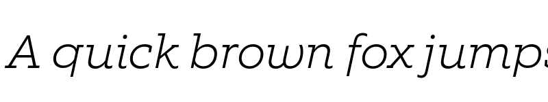 Preview of FONTSPRING DEMO - EquipSlab ExtraLight Italic font
