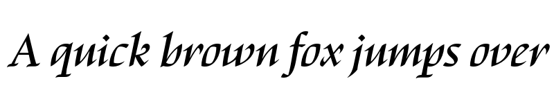 Preview of FONTSPRING DEMO - Escritura Display Medium Italic font