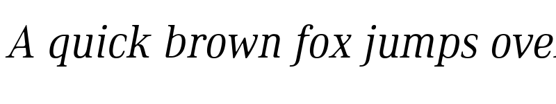 Preview of FONTSPRING DEMO - Ethos Condensed Light Italic Condensed Light Italic font