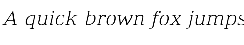 Preview of FONTSPRING DEMO - Ethos Expanded Thin Italic Expanded Thin Italic font