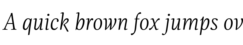 Preview of FONTSPRING DEMO - Evans Extralight Italic font