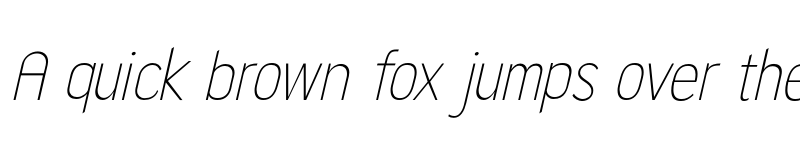 Preview of FONTSPRING DEMO - ExtLt Cond Italic font