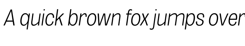 Preview of FONTSPRING DEMO - ExtLt ExtCond Obli Italic font