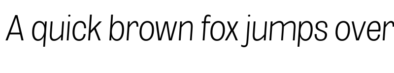 Preview of FONTSPRING DEMO - ExtLt ExtCond SeObli Italic font