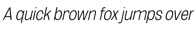 Preview of FONTSPRING DEMO - ExtLt ExtCond UtObli Italic font