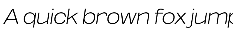 Preview of FONTSPRING DEMO - ExtLt ExtExp Obli Italic font