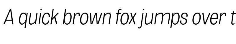 Preview of FONTSPRING DEMO - ExtLt UltCond Obli Italic font
