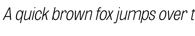 Preview of FONTSPRING DEMO - ExtLt UltCond UtObli Italic font