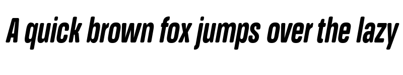 Preview of FONTSPRING DEMO - Extra Bold Ultra Cn It Italic font