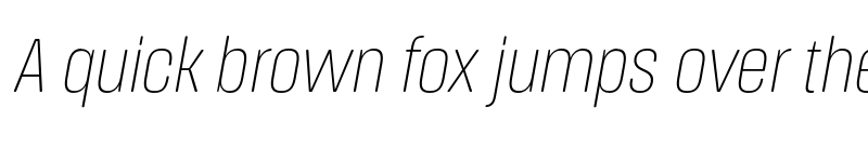 Preview of FONTSPRING DEMO - Extra Light Cn It Italic font