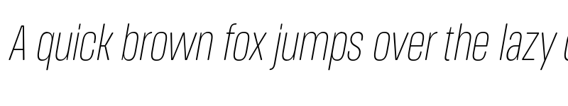 Preview of FONTSPRING DEMO - Extra Light Extra Cn It Italic font