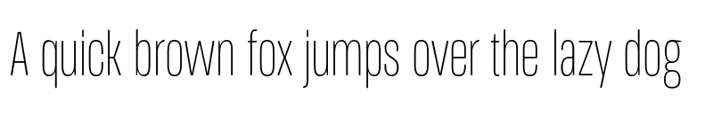 Preview of FONTSPRING DEMO - Extra Light Ultra Cn Regular font