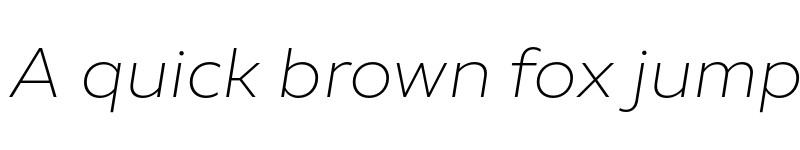 Preview of FONTSPRING DEMO - ExtraLight Italic font