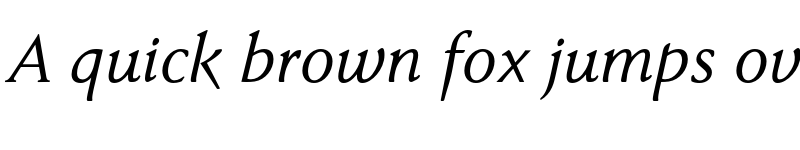 Preview of FONTSPRING DEMO - Faber Serif Pro Italic font