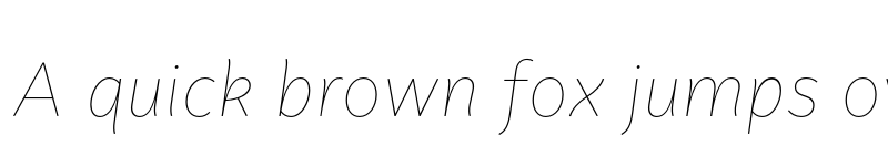 Preview of FONTSPRING DEMO - Faible Thin Italic font