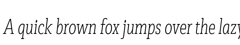 Preview of FONTSPRING DEMO - Faraon Condensed ExLight Italic Regular font