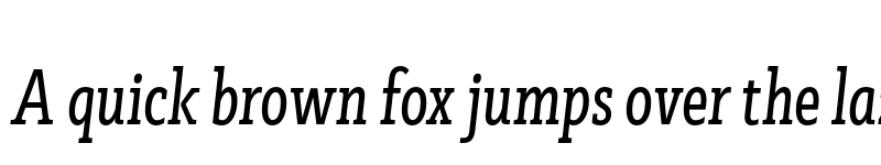 Preview of FONTSPRING DEMO - Faraon Condensed Italic Regular font