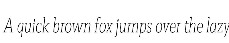 Preview of FONTSPRING DEMO - Faraon Condensed Thin Italic Regular font