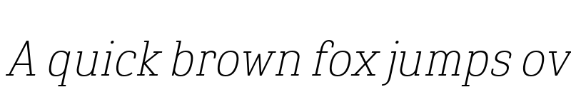 Preview of FONTSPRING DEMO - Finador Slab ExtraLight Oblique Regular font