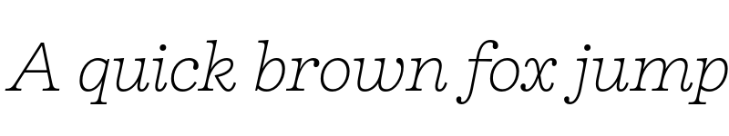 Preview of FONTSPRING DEMO - Firelli Thin Italic font