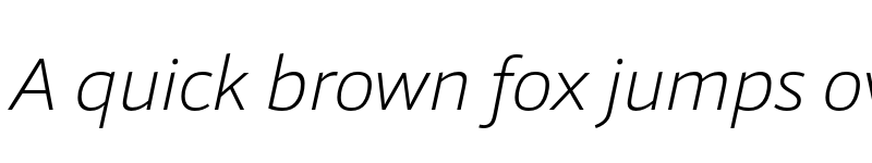 Preview of FONTSPRING DEMO - Foro Sans ExtraLight Italic font
