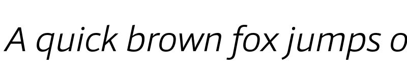 Preview of FONTSPRING DEMO - Foro Sans Light Italic font