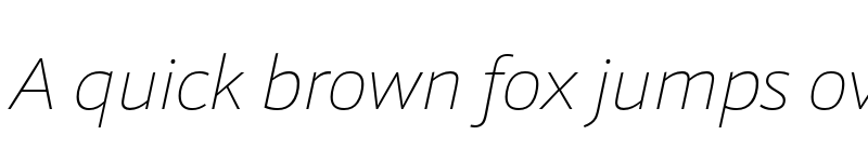 Preview of FONTSPRING DEMO - Foro Sans Thin Italic font