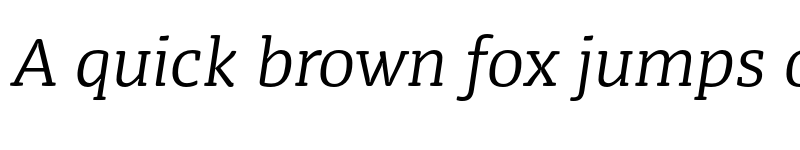 Preview of FONTSPRING DEMO - FP Dancer Serif Light Italic Italic font