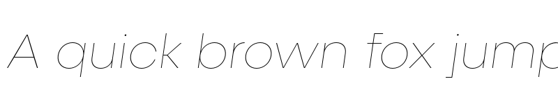 Preview of FONTSPRING DEMO - Fractul Hairline Italic font